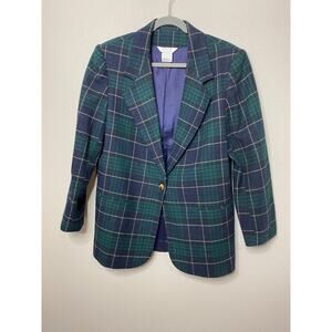 SELLECCA Plaid Vintage Blazer Coat Size‎ 14